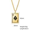 Cazador Poker Card Ace of Spades Necklaces for Men Women Stainless Steel Hip Hop Jewelry Gold Color Necklace 2026 Gift Wholesale