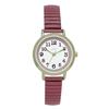 Fieldwork Women's Analog Watch with Bellows Strap, Stainless Steel, Nickel-Free, Red, NF O-Rai YM074P-4