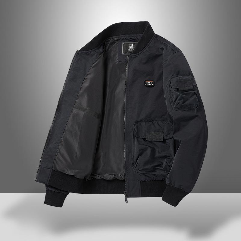 Мужская куртка-пилот МА-1 с хлопковой подкладкой на осень/зиму, летная куртка с бейсбольным воротником