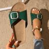 2025 Summer Flats Slippers for Women New Design Women Clogs Women Mules Cork Clogs Slippers Adjustable Buckle Sandals