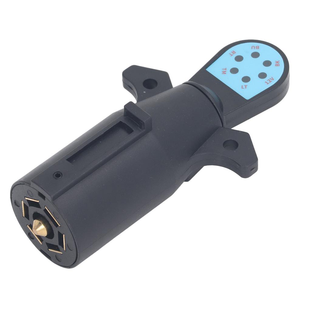 7-контактный адаптер для фонарей прицепа Адаптер проводки вилки прицепа с плоским 4-контактным светодиодным индикатором