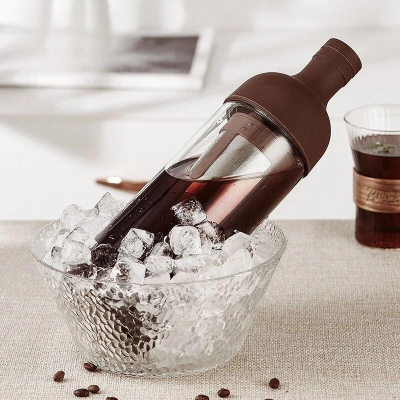 Кофейник для холодного завариванияКофейник для эспрессоСтеклянный графинФильтр-кофейник для заваривания льдаЧайникФильтр для бариста и двойного назначенияКофейные принадлежности 1000 мл