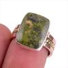 Натуральный драгоценный камень унакит двухцветное ювелирное кольцо из стерлингового серебра 925 пробы размер 6 a3r25