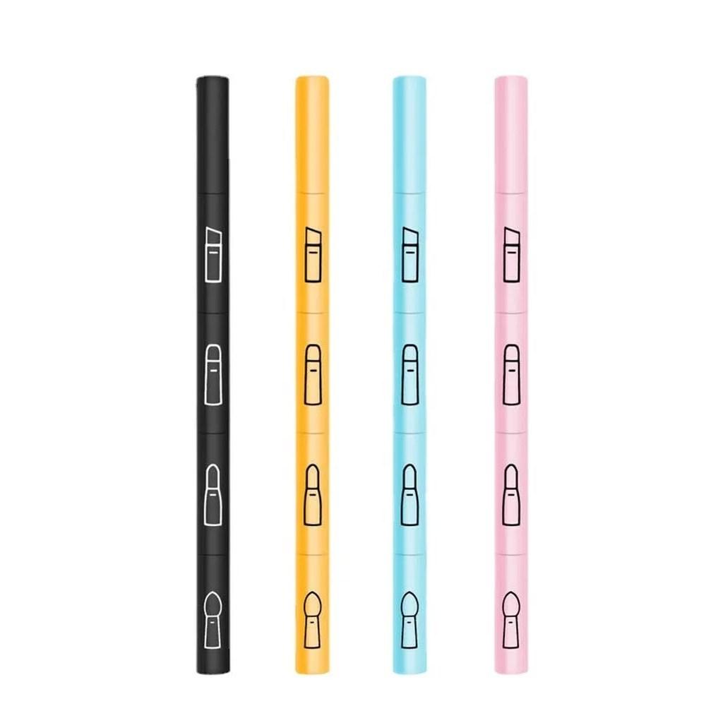 Multifunctional Makeup Brush Set Detachable Lip Eyeshadow Sponge Home Travel Tools 4 In, 1 Piece, 01 Pink Set