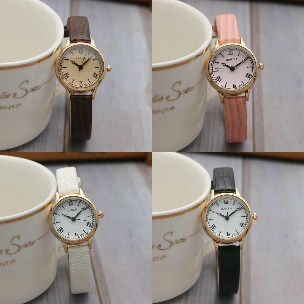 Студенческие ретро-кварцевые часы с кожаным ремешком для старшеклассников