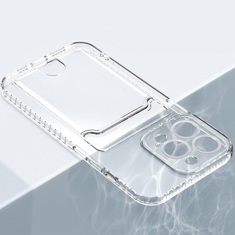 Чехол для iPhone 17 с держателем для карт 'Зрачок глаза': Совместим с Apple 15, Прозрачный для 14/13, Минималистичный дизайн, Трансграничный, Новый для iPhone 16