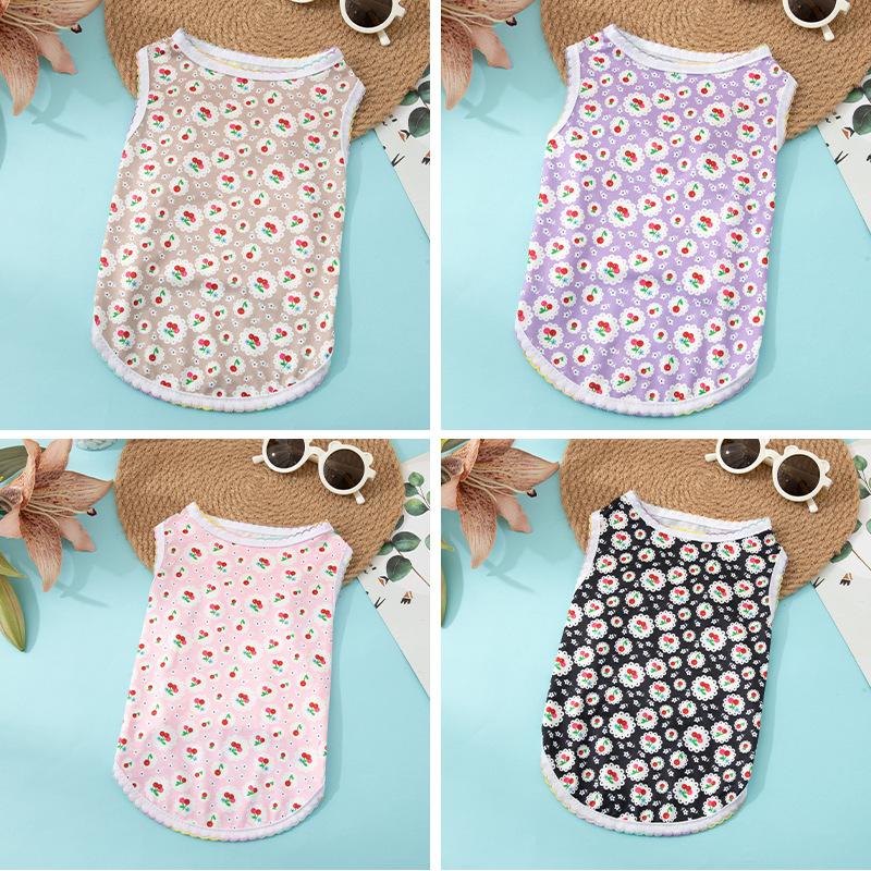 New Summer Pet Dog Kitten Vest Breathable Comfortable Cute Puppy Dog Clothes