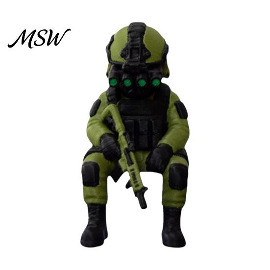 Modern Combat Model 3D Printed Soldier Desktop Figurine, Military Model, Miniature Ornament for Home Office Car Decor And Lovers Collectible Hobbyist
