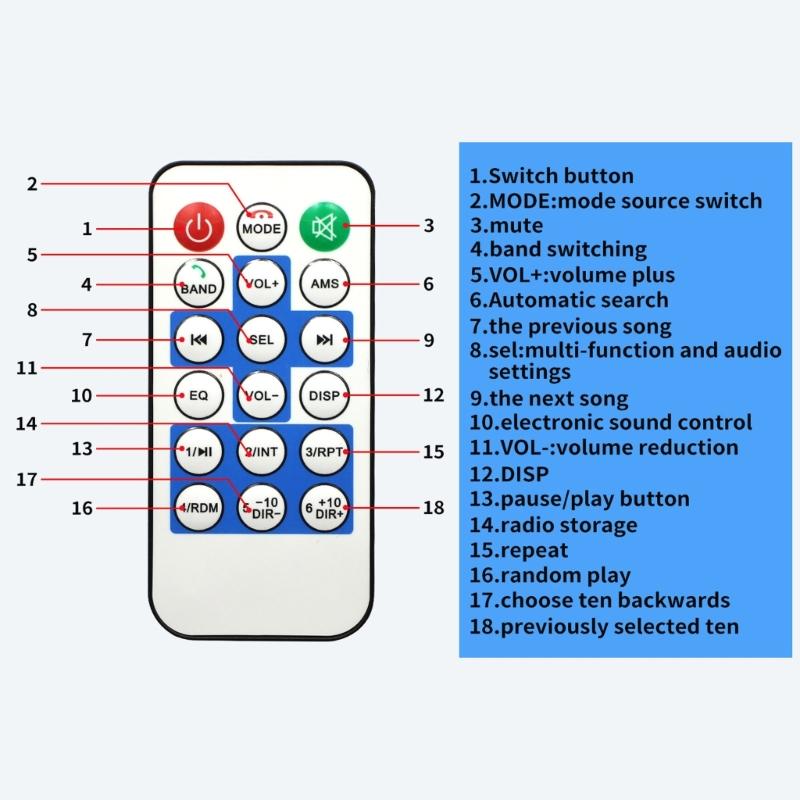 Автомобиль внедорожник ЖК-цифровой дисплей 12 В FM MP3-плеер Bluetooth-совместимый USB Авто Стерео-Аудио-Стерео Встроенное Радио Электроника