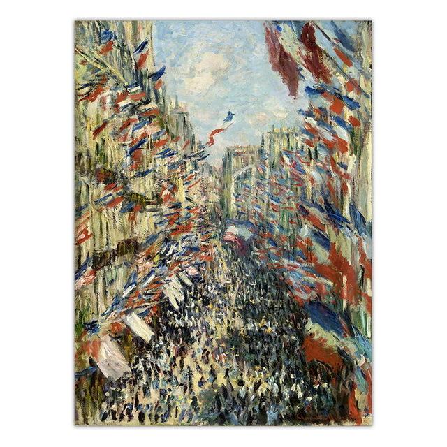 Французская классическая картина маслом Клода Моне, украшение для дома, печать на холсте, настенные панно, постер, печать на холсте, картины