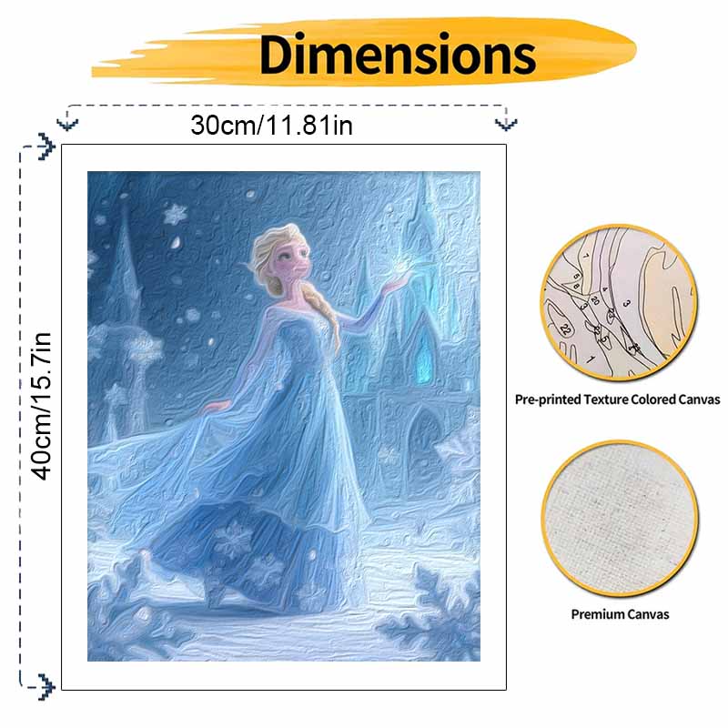 Disney Ледяная королева масляная живопись ручная роспись раскраска живопись ручная работа DIY домашний декор подарок