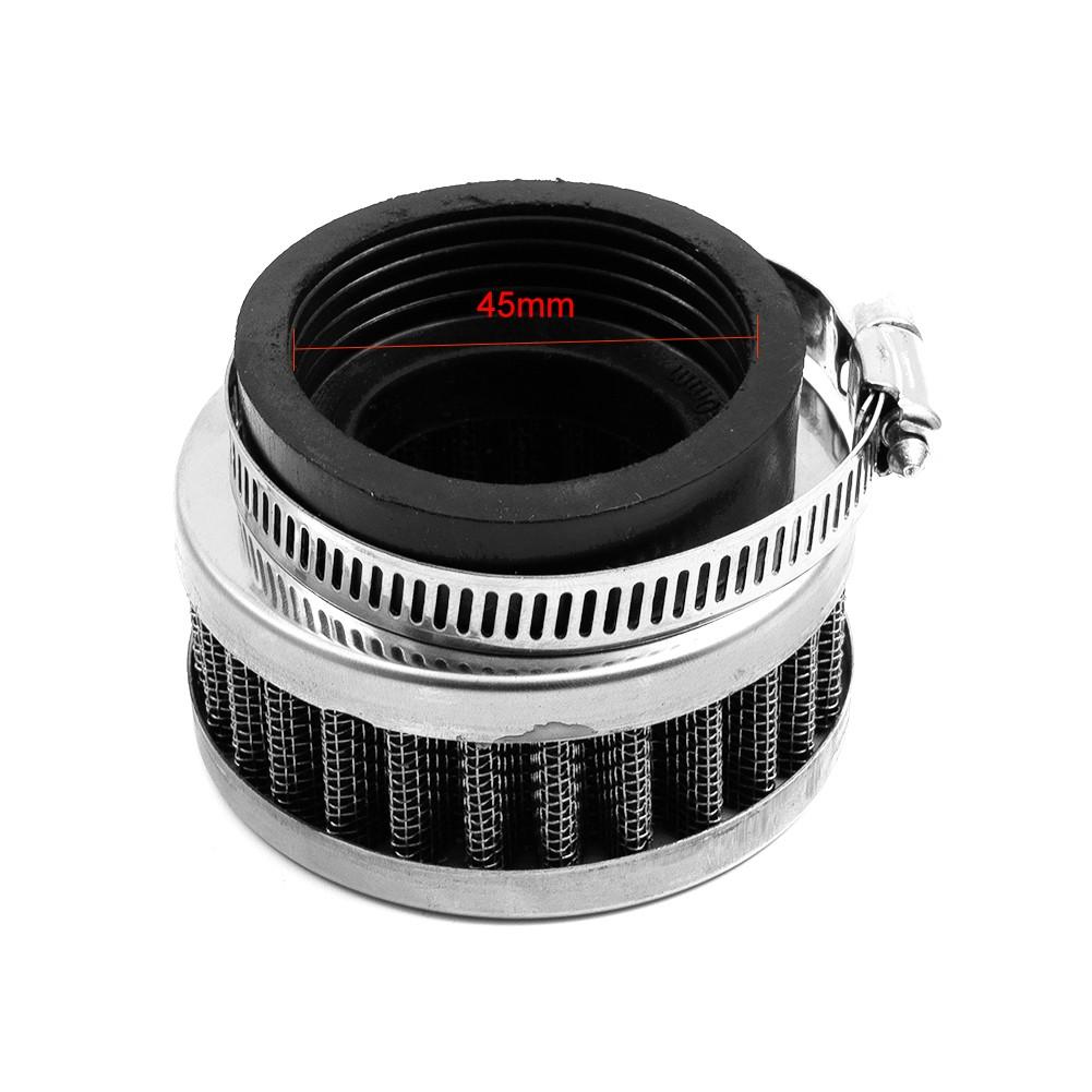 45MM /1.77\" очиститель воздушного фильтра черный круглый конический резиновый нержавеющая сталь