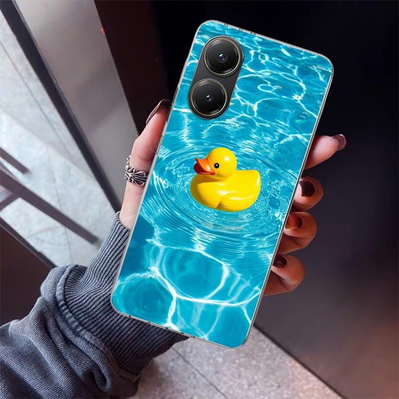 Rubber Ducks Swimming Pool Phone Case For Xiaomi Poco X7 X6 X5 Pro F7 Ultra Redmi 15C 15 13 13C 12 12C 10 10A 10C 9 9A 9C 9T She