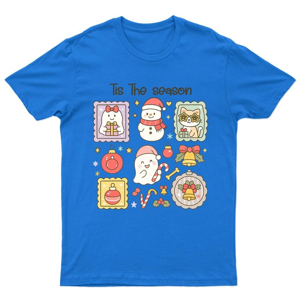 Tis The Season Christmas TShirt Unisex Gift Retro Seasonal Funny Xmas Santa a