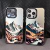 Чехол для телефона с винтажным пейзажем горного пика и озера Для iPhone 13 12 Pro Max Mini 16 15 14 11 Pro Max 15 Plus Ударопрочные лазерные чехлы