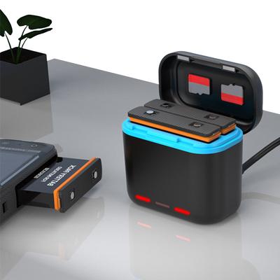 2-канальное зарядное устройство с разъемами для карт Micro SD, Быстрое зарядное устройство, Кейс для хранения аккумуляторов, Аксессуары для Insta360 X3