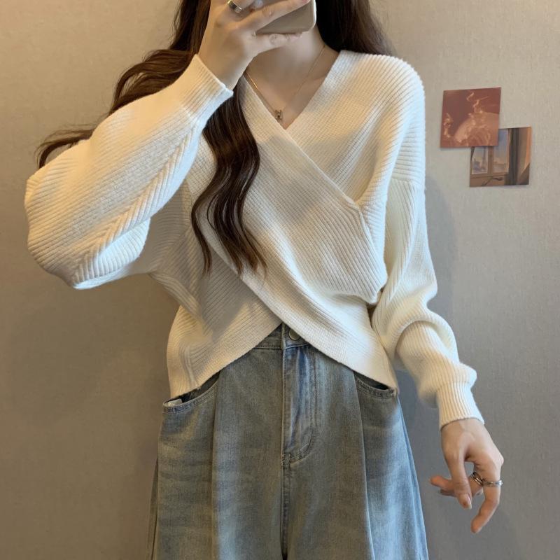Элегантный раннеосенний облегающий вязаный свитер для женщин