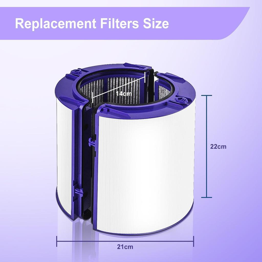 2 упаковки улучшенных сменных фильтра HP1 для Dyson HP1 HP07 PH01 HP10 TP07 TP10 TP09 HP09 HP06 TP06 PH02 PH03 PH04 - 360° Комбинированный Glass Pure Cool Hot