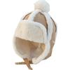 Fur Baby Hat for Girls Boys Plush Lining Winter Hat for Kids Cap with Earflap Skiing Windproof Baby Bonnet Infant Beanie 1-4Y