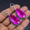 Розовый Рубеллит драгоценный камень 925 стерлинговое серебро ювелирное изделие серьга 2,01"