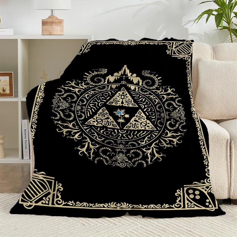 1PC Heroic Legend Crest Flannel Blanket Gift, Suitable for Both Men And Women, Soft Ideal for Beds And Sofa, Birthday Or Christmas Gift