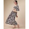 Sheetal Associates Women's Floral Printed Crepe Full Length Dress