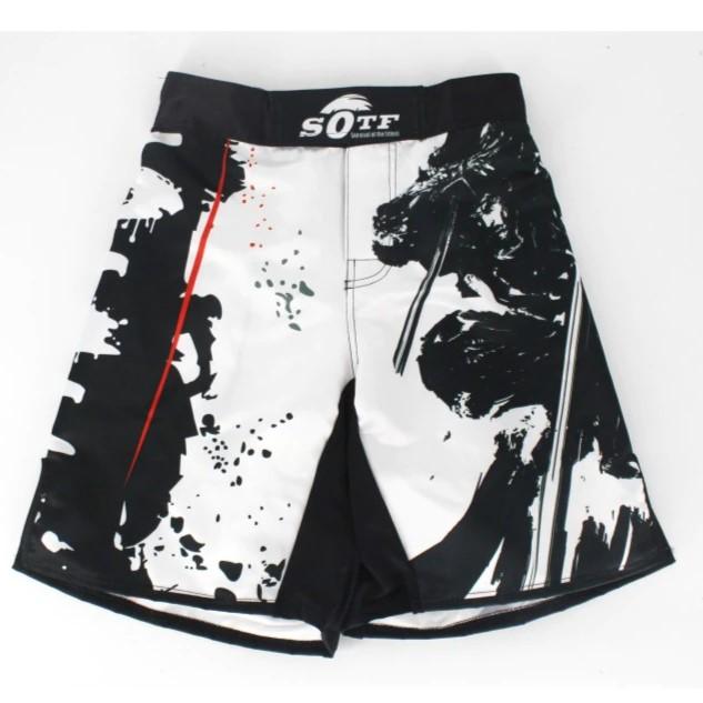 Черные шорты с эластичной резинкой на талии Bushido Fitness, жестокие спортивные шорты ниндзя, шорты Tiger Muay Thai мма, одежда для бокса, тайский бокс