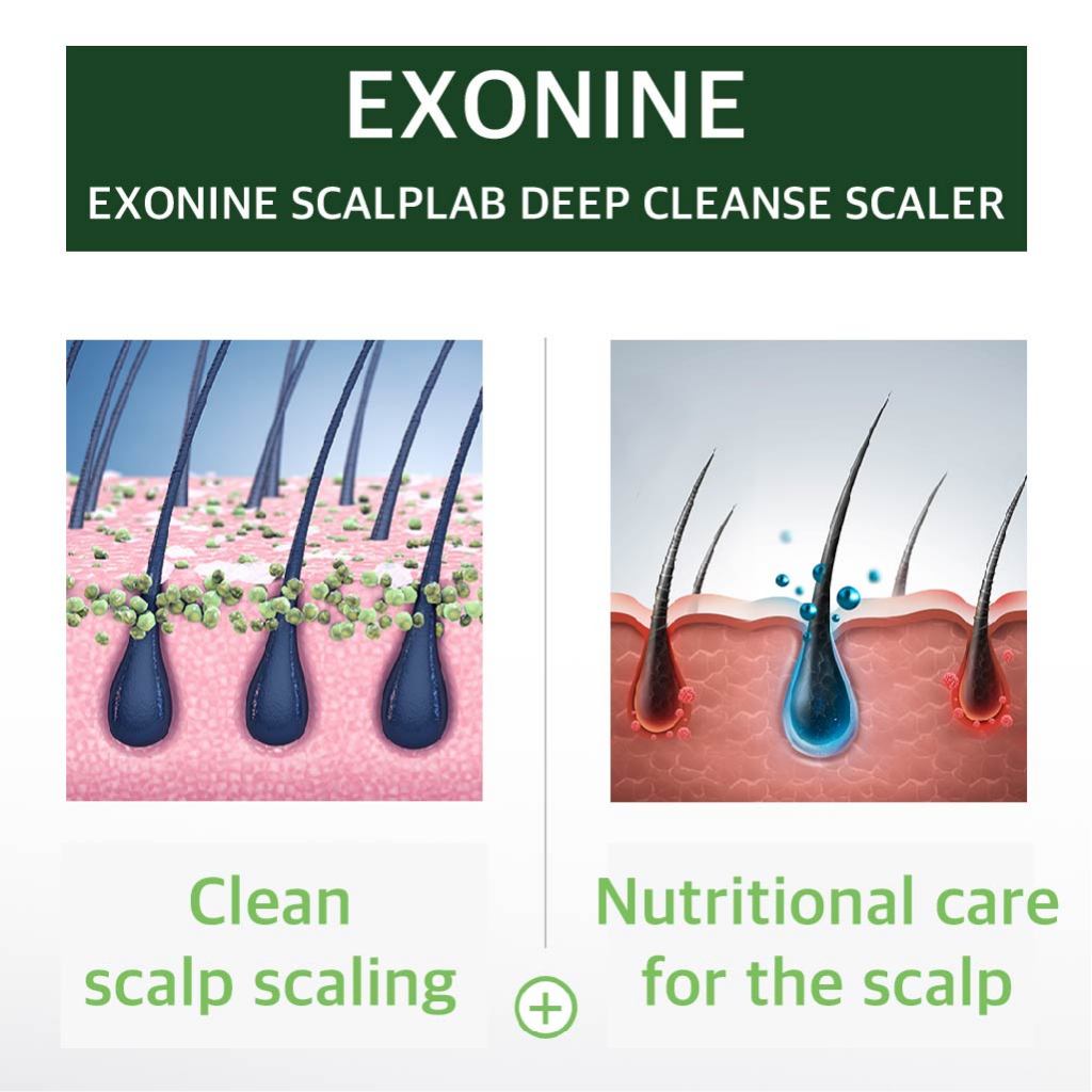 Рубиновые клетки EXONINE SCALPLAB DEEP CLEANSE SCALER 200 мл уход за кожей головы, шелушение кожи головы, питание кожи головы
