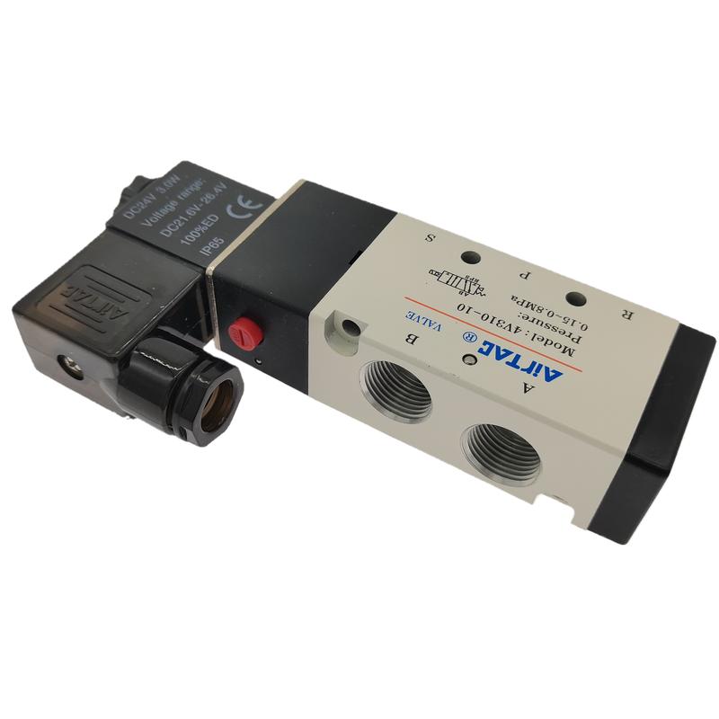 AIRTAC Pneumatic 3/8" Solenoid Valve 4V310-10/08 Single Coil Pilot-Operated Electric 5/2,5/3 5 Way 2 Position 1/2" 4V410-15