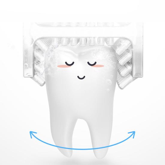 Головка зубной щетки U-образной формы, глубоко очищающая силиконовая мягкая электрическая зубная щетка на 360 градусов для детей
