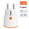 Tuya ZigBee 16A Intelligent EU-Plug Real-time Current Voltage Power Metering Countdown Plug
