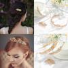 Tiara Hair Combs Headwear Wedding Hair Crown Metal Gold Leaf Bride Headbands Leaves Hair Bands