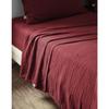 "Gaïa" Flat Sheet All Sizes "Cotton Gauze" - Gaïa Lie De Vin - 270 X 300 Cm for King Size Bed