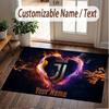 Custom Rug Juventus FC Pattern Print Name Text Soft Non‑Slip Floor Carpet for Home Indoor Decoration