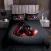 Boxing Sports Theme Bedding Set for Boy Adult Men,Boxing Gloves Pattern Bedding Set Sports Games Room Decor Fighting Competition