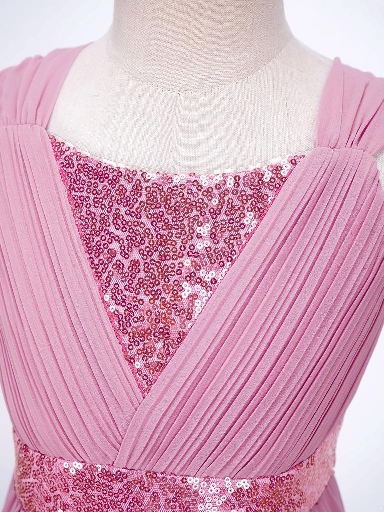 Girls Sleeveless Dress Kids Princess Pageant Wedding Bridesmaid Party Dress First Communion Dress