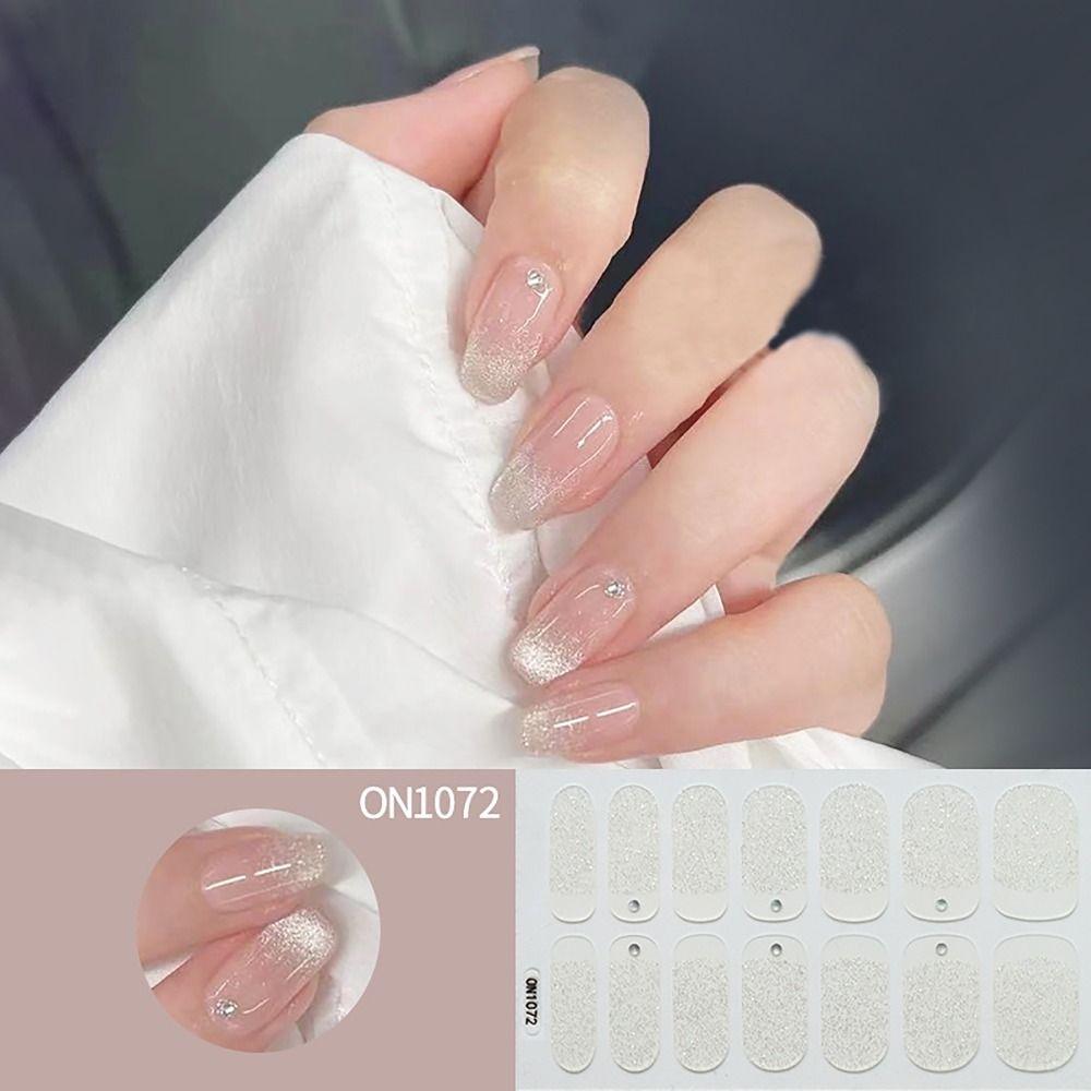 Floristic Gel Nail Stickers Semi Cured Nail Art Stickers DIY NAil Art Making