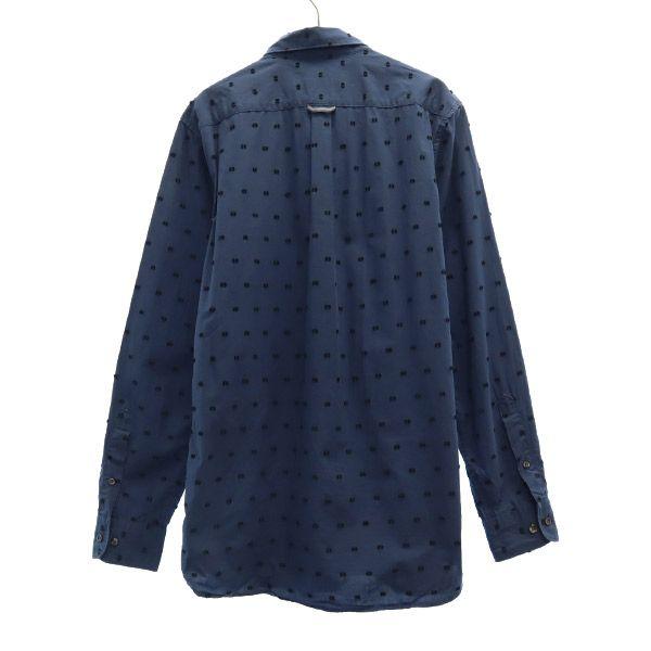 Lacoste Общая ручка Рубашка с длинным рукавом на пуговицах 39 синяя Хлопковая рубашка Мужская Б/у