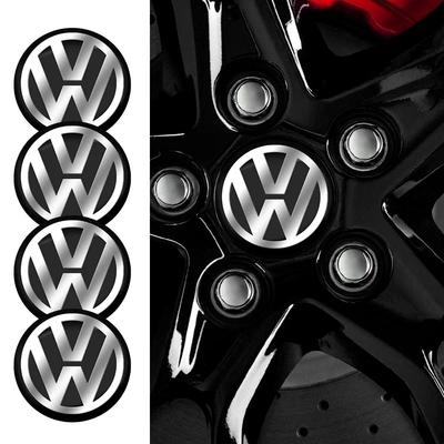 Для Volkswagen 4 шт. 56 мм Колпачки ступицы колеса автомобиля Значок Логотип Эмблема Наклейка Декаль Для VW GTI Atlas Jetta Touareg Variant Golf Po