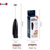 Compact Electric Milk Frother with Stand - Battery-Powered Coffee and Egg Beater