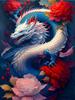 Алмазная картина, китайский дракон, цветок пиона, Diy, полная квадратная круглая дрель, стразы, вышивка, мозаика с животными, наборы для вышивки крестом, Настенный декор