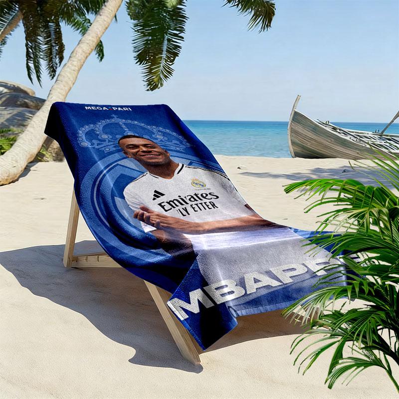 Kylian Mbappé Star Beach Towel, Large Soft Quick Dry Towel for Beach Camping Swimming
