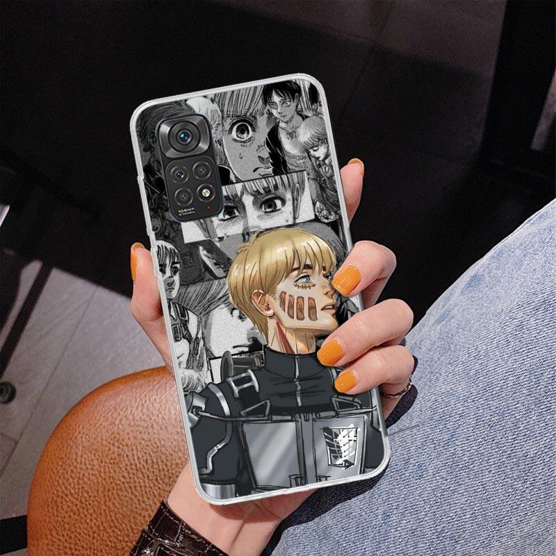 Чехол для телефона Attack Anime для Xiaomi Redmi Note 15 14 13 12S 12 11 Pro Plus 14S 11S 11E 10 10S 11T 5G Персонализированная крышка Redmi Not
