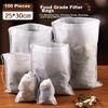 SHUANG YU Large Filter Bags Non-Woven Fabric Chinese  Bags, 100 Tea Bags, Marinade Seasoning Packets, Herbal Decoction Bags, Strainer Bags