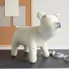 Dog-Shaped Display Mannequin Pale Cream Pet Clothing Display Mannequin Puppy Model Stand Freestanding Polished