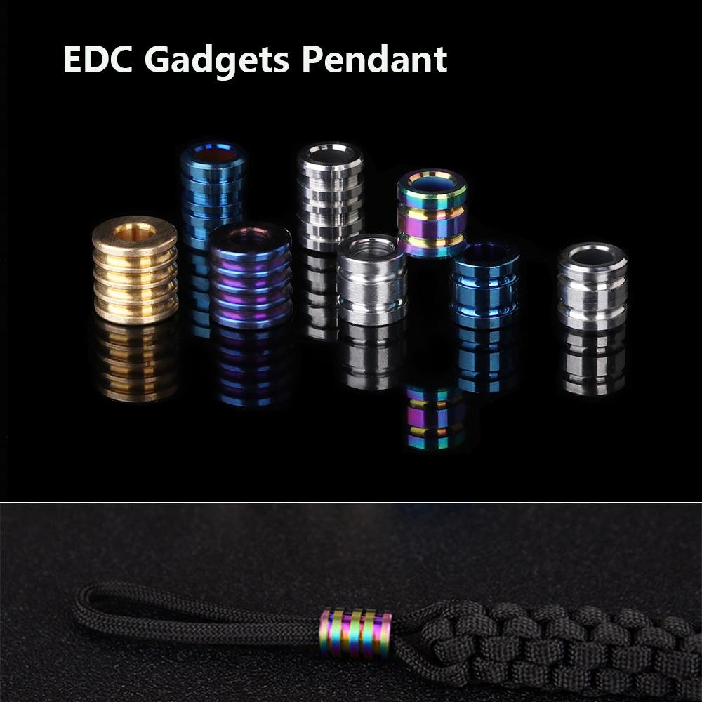 Alloy/Stainless Steel TC4 Knife Beads Ropes Lanyard Camping EDC Gadgets Paracord Rope Pendant