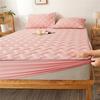 Quilted Bed Mattress Cover Thicken Bed Fitted Sheet Skin-friendly Mattress Topper Cover with Elastic Band Bedcover Bedcloth (No Pillowcase)