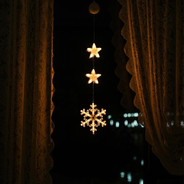 Seasonal Window LED Light Battery Operated Hanging Lamp for Christmas Home Decoration Stylish Holiday Window Adorment