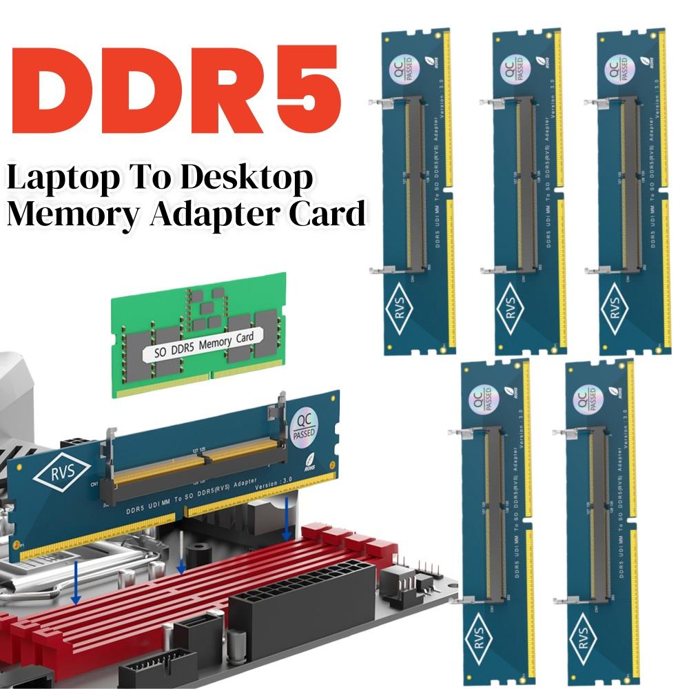 Модуль оперативной памяти DDR5 SO-DIMM для игровых ноутбуков, конвертер карт памяти DDR5, адаптер оперативной памяти DDR5 для ноутбуков и настольных компьютеров.