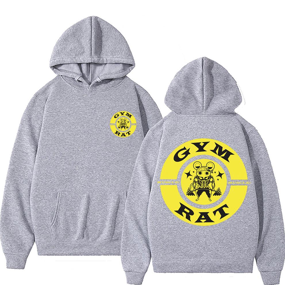 Японское аниме Demon Slayer Uzui Tengen Толстовка с принтом Забавный ниндзя Мускулистый тренажерный зал Толстовки с крысами Унисекс Негабаритный флисовый хлопковый свитшот